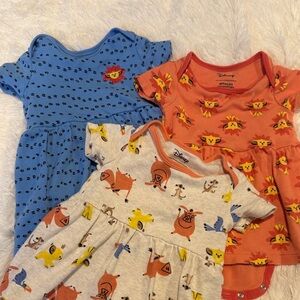 Disney Kids Bodysuits - Blue, Orange, Gray